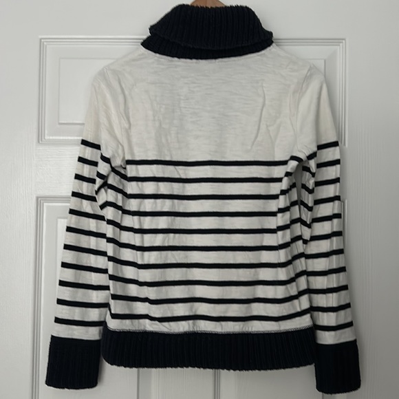 J. Crew Shawl-Collar Stripe Sweatshirt XS - Picture 6 of 10